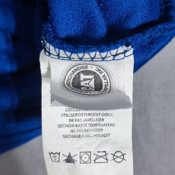 CAT 1/4 zip up fleece sweater men's size L blue long sleeve - Picture 6 of 9